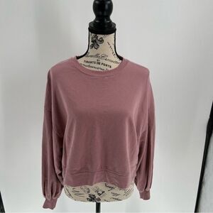 Zenana Long Sleeve Pull Over Sweater Pink Small